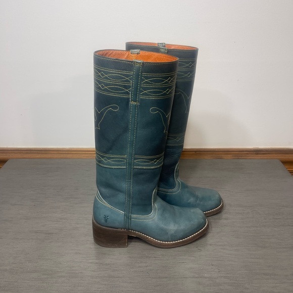 Rarest Vintage Frye Blue Campus Boots - Picture 13 of 13